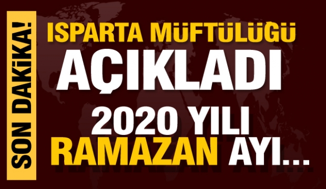 Isparta Müftülüğü'nden önemli duyuru