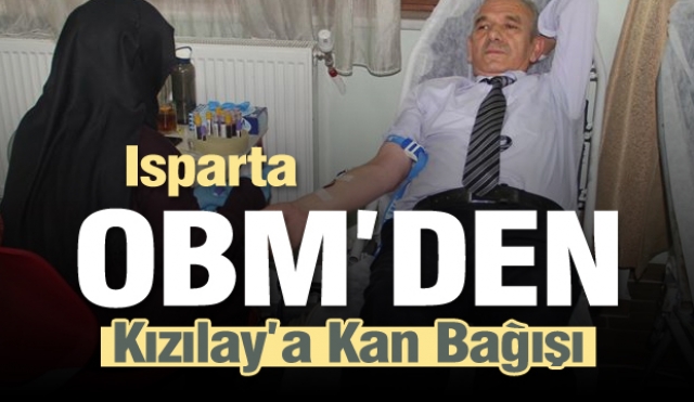 Isparta OBM'den Kızılay'a kan bağışı