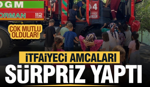 Isparta OGM İtfaiye Ekiplerinden Çocuklardan Sürpriz Ziyaret