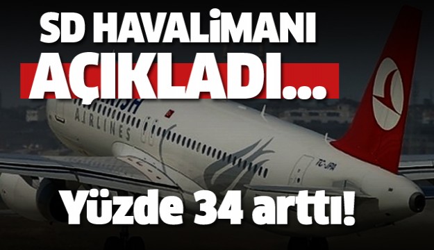 ISPARTA SD HAVALİMANI TRAFİĞİ YÜZDE 34 ARTTI