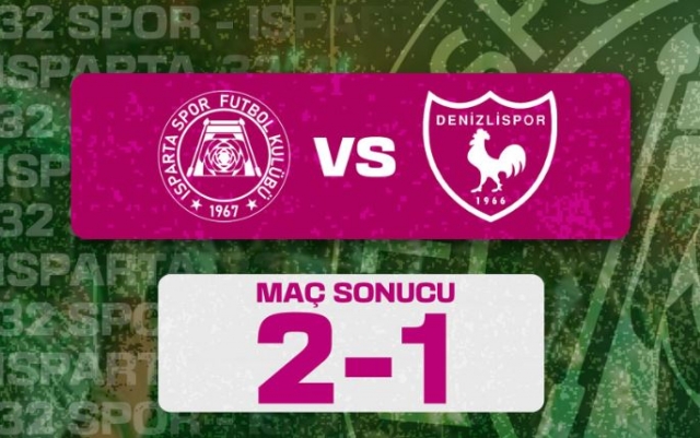 Isparta Spor, Denizlispor'u 2-1 Mağlup Ederek 3 Puan Aldı
