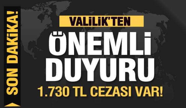 Isparta Valiliği'nden önemli duyuru