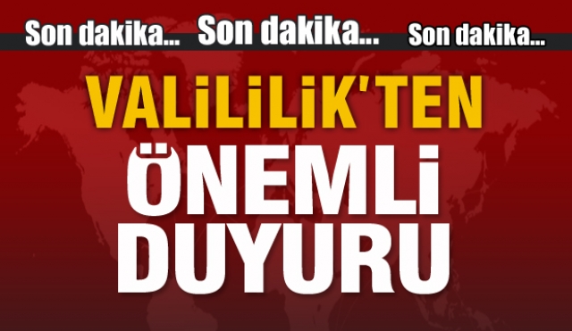 ISPARTA VALİLİĞİ'NDEN YENİ DUYURU