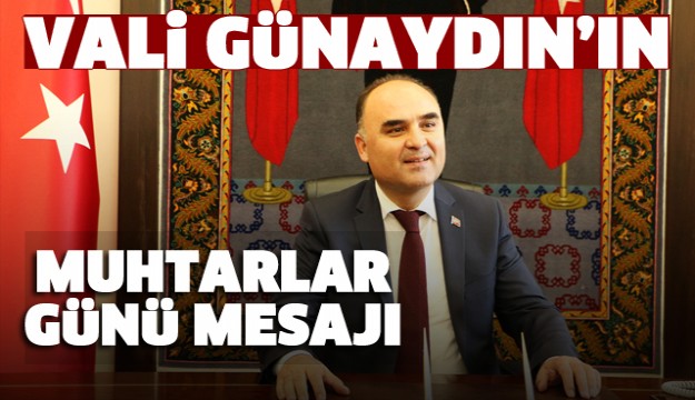 ISPARTA VALİSİ MUHTARLAR GÜNÜ MESAJI