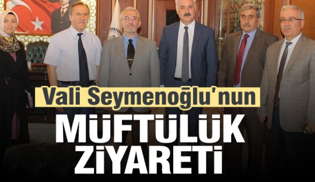 Isparta Valisi Seymenoğlu il müftüsü Bayram Şahin'i ziyaret etti