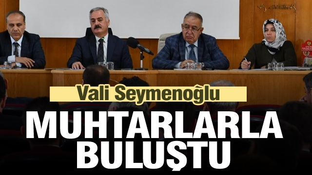 Isparta Valisi Seymenoğlu Muhtarlarla Buluştu