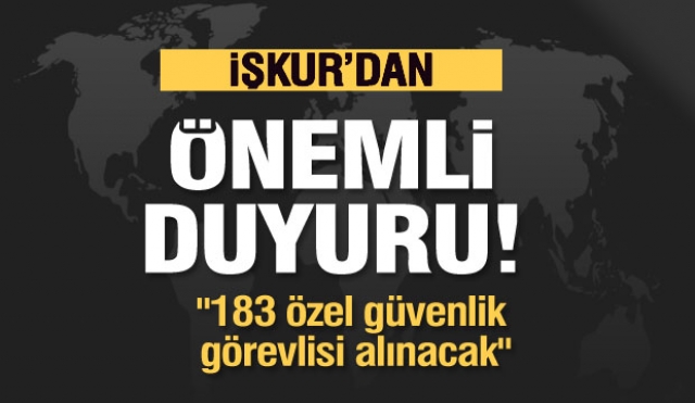 Isparta'da 183 özel güvenlik görevlisi alınacak