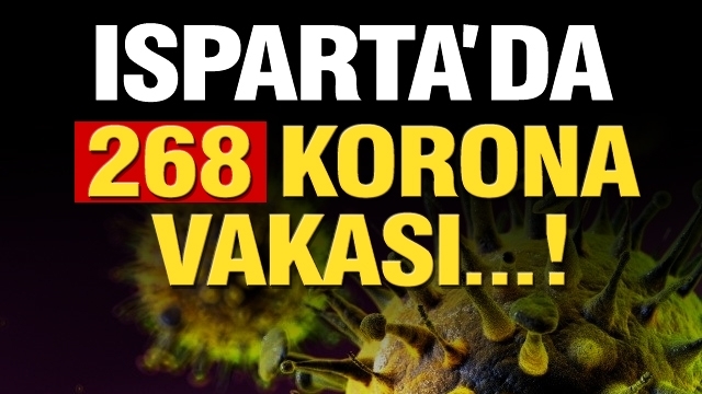 Isparta'da 268 koronavirüs vakası olduğu açıklandı