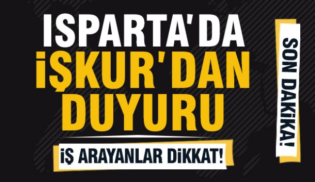 ISPARTA'DA 35 KİŞİLİK TOPLUM YARARINA PROGRAM BAŞLIYOR