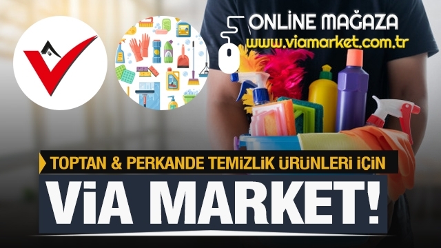 Isparta'da A'dan Z'ye temizlik ve hijyen ürünleri satışı için Via Market