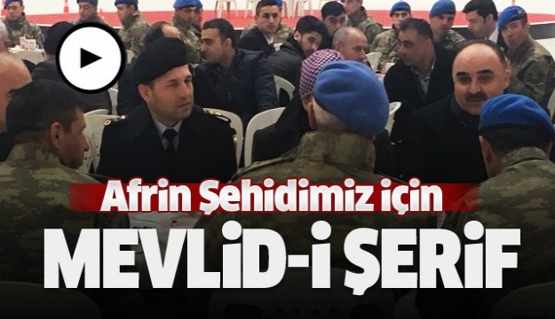 Isparta'da Afrin şehidi için mevlit okutuldu