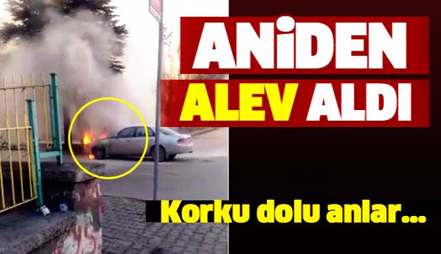 ISPARTA'DA ARAÇ BİR ANDA ALEV ALDI HABERİ