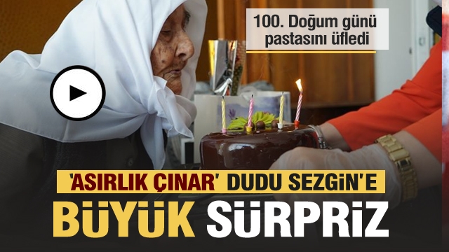 Isparta'da  asırlık çınar'a büyük sürpriz 100'üncü doğum günü pastasını üfledi