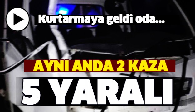 ISPARTA'DA AYNI ANDA 2 TRAFİK KAZASI