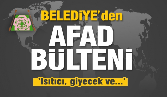 Isparta'da Belediye'den AFAD Duyurusu