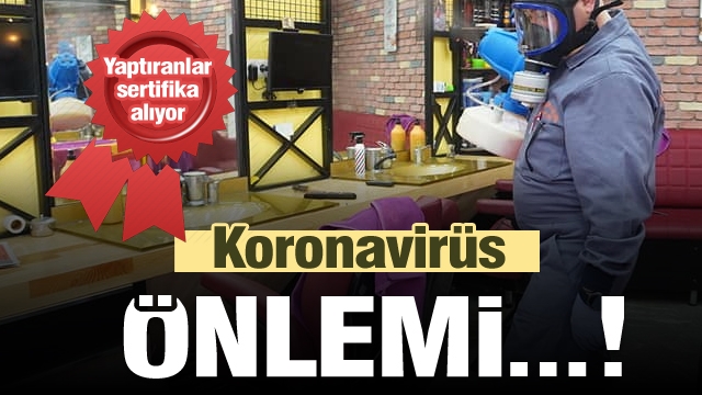Isparta'da berber ve kuaför salonları ilaçlandı