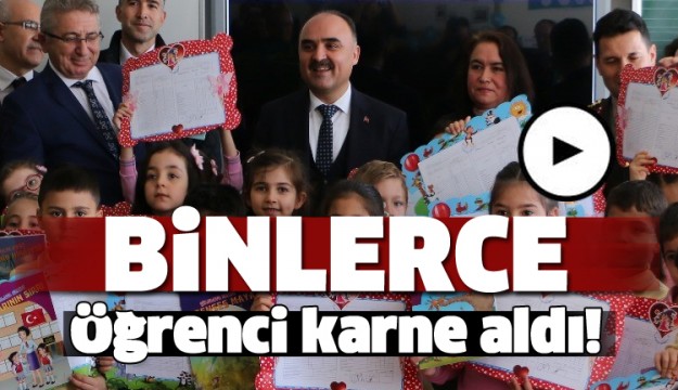 ISPARTA'DA BİNLERCE ÖĞRENCİ KARNE ALDI