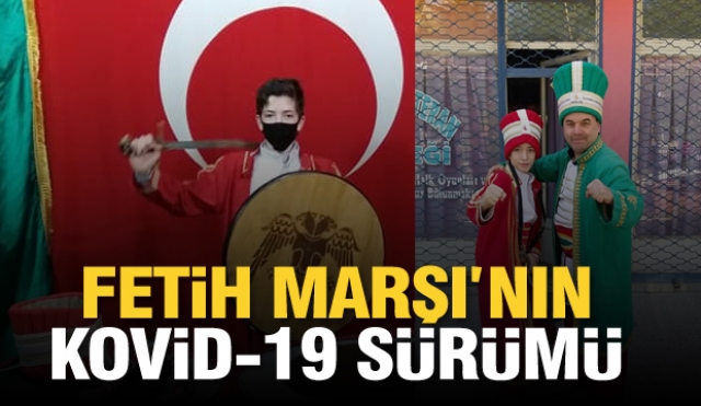 Isparta'da bir mehteran başı, Fetih marşı'nın kovid-19 sürümünü çıkardı