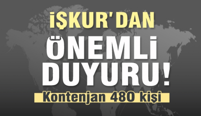 ISPARTA'DA BU KURUMDA 480 KİŞİ İŞE ALINACAK