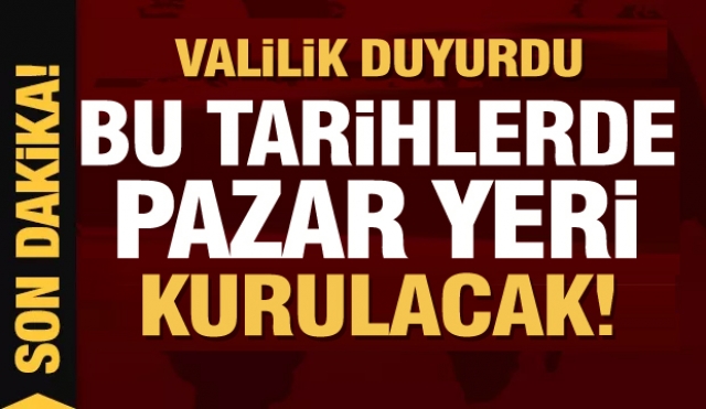 ISPARTA'DA BU TARİHLERDE PAZAR YERLERİ KURULACAK