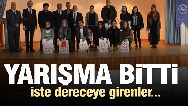 Isparta'da “Çanakkale Şehitlerine” Şiirini Ezbere Okuma Yarışması sonuçlandı...
