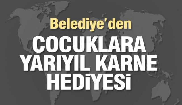 Isparta'da çocuklara yarıyıl karne hediyesi