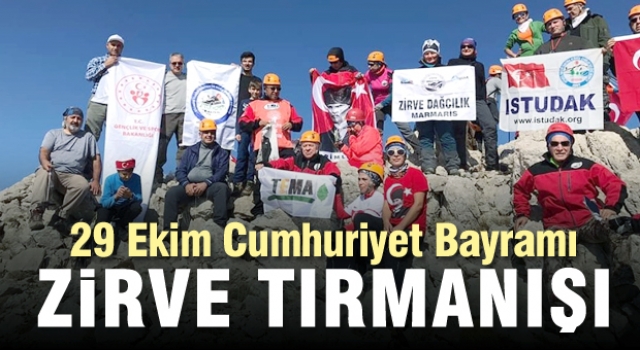 Isparta'da dağcılarımızdan Cumhuriyet Tırmanışı