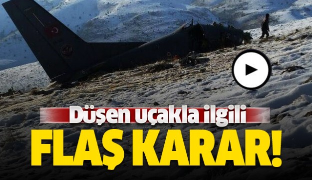 Isparta'da düşen uçakla ilgili  flaş karar!