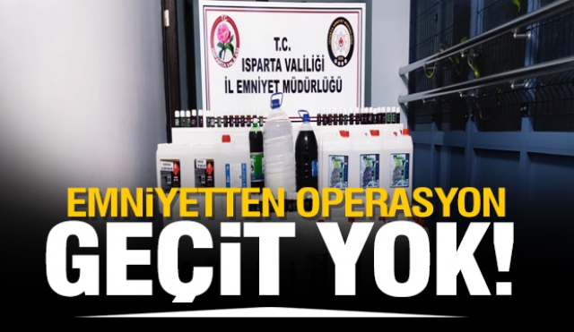 Isparta'da emniyetten sahte alkol operasyonu