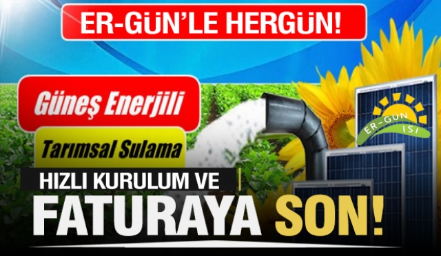 ISPARTA'DA ERGÜN ISI İLE TARIMSAL SULAMA SİSTEMLERİ - FATURAYA SON!