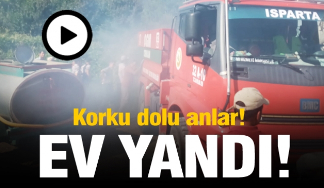 Isparta'da ev yangını