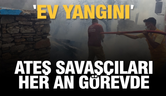 Isparta'da ev yangını: Ateş savaşçıları iş başında