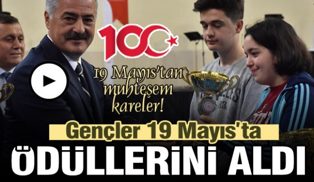 Isparta'da gençler 19 Mayıs'ta ödüllerini aldı