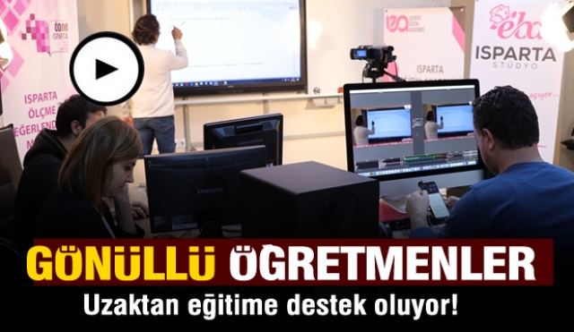 Isparta'da gönüllü öğretmenler uzaktan eğitime destek oluyor