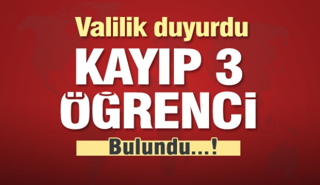 Isparta'da haber alınamayan 3 öğrenci bulundu