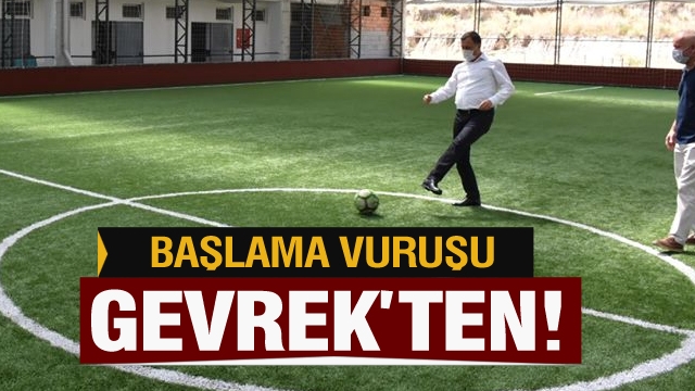 Isparta'da halı sahalar açıldı başlama vuruşu Gevrek'ten