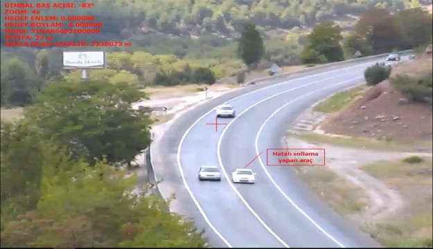  Isparta'da hatalı sürücülere ceza havadan geldi 