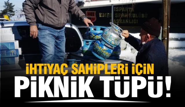 Isparta'da ihtiyaç sahiplerine piknik tüpü dağıtımı yapıldı