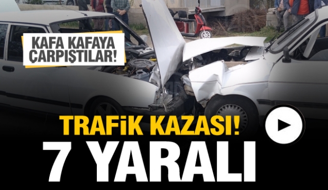 Isparta'da iki otomobil çarpıştı: 7 yaralı