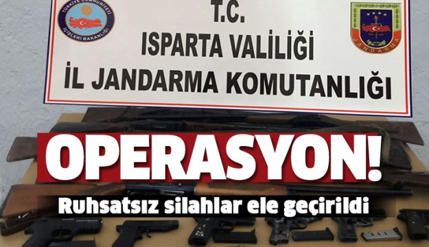  Isparta'da jandarma ekipleri ruhsatsız tabanca ve av tüfeği ele geçirdi 