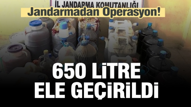 Isparta'da jandarmadan operasyon 650 litre ele geçirildi