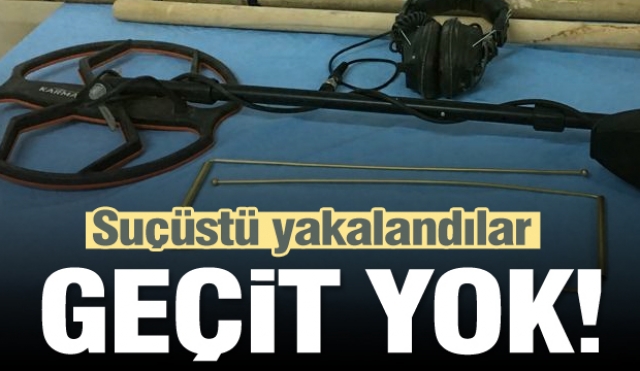 Isparta'da kaçak kazı yapan kişilere Jandarmadan suçüstü