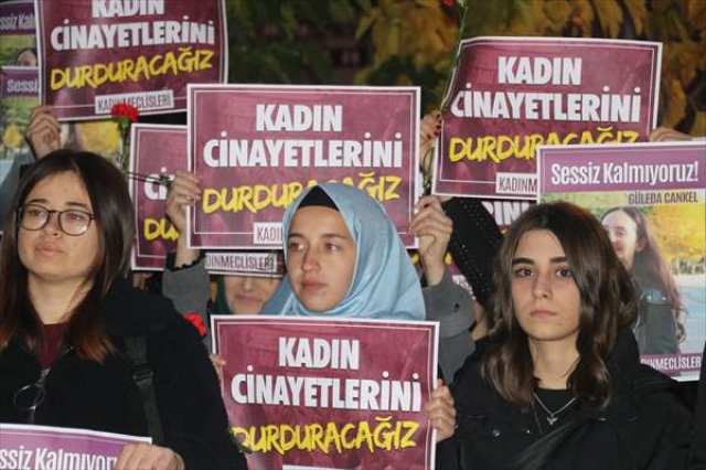 Isparta'da kadınlardan, üniversite öğrencisi Güleda Cankel'in öldürülmesine tepki