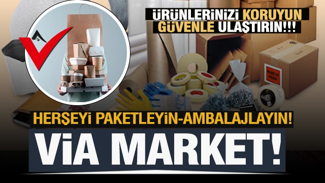 Isparta'da kağıt, karton, plastik ambalaj, poşet Via Market'te