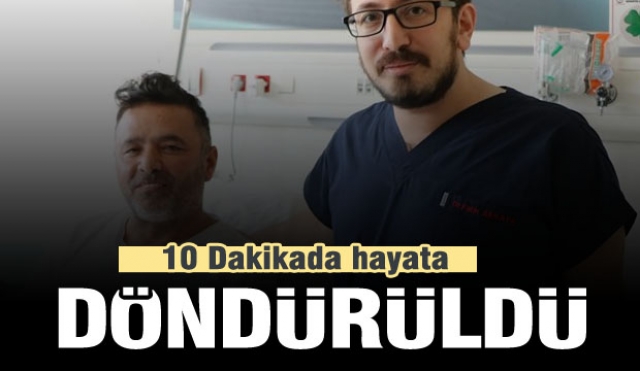 Isparta'da kalp krizi geçiren hasta 10 dakikada hayata döndü