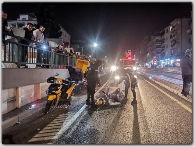 Isparta'da Kaza Motosiklet Sürücüsü Yaralı