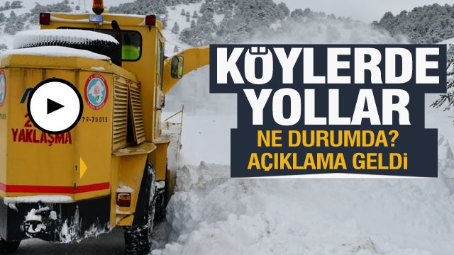 Isparta'da köy yollarında karla mücadele çalışmaları