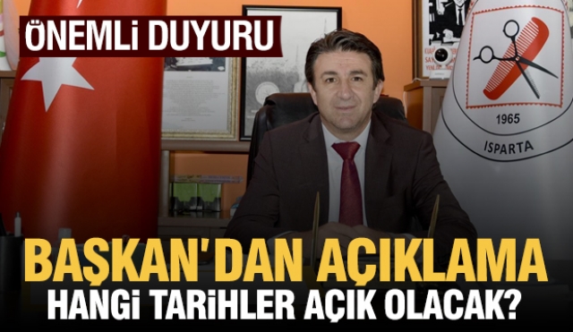 Isparta'da Kuaför, Berber ve Güzellik Salonları için Önemli Duyuru
