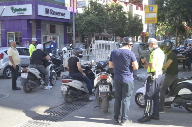 Isparta'da motosiklet ve  elektrikli bisikletlere denetim