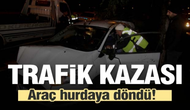 Isparta'da o kazada emniyet kemeri hayat kurtardı